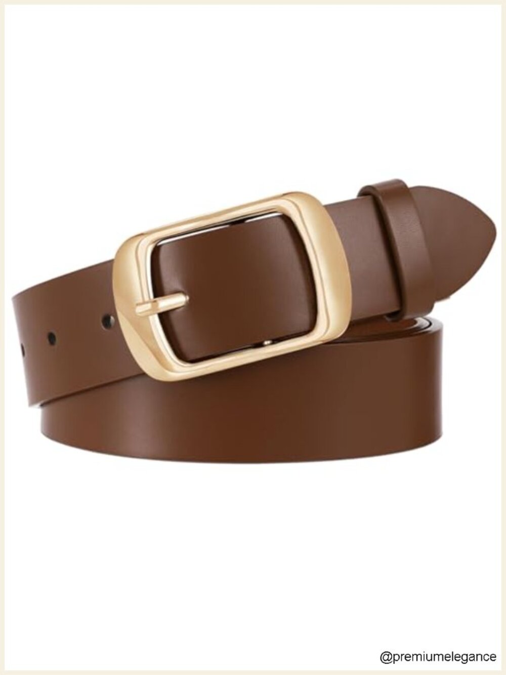 Women's Leather Belt with Metal Pin Buckle for Jeans Pants Dress Casual Formal